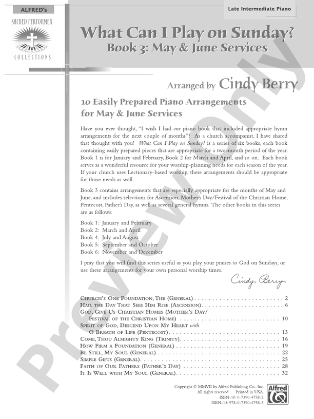 What Can I Play on Sunday?, Book 3 - Piano (Digital Download)