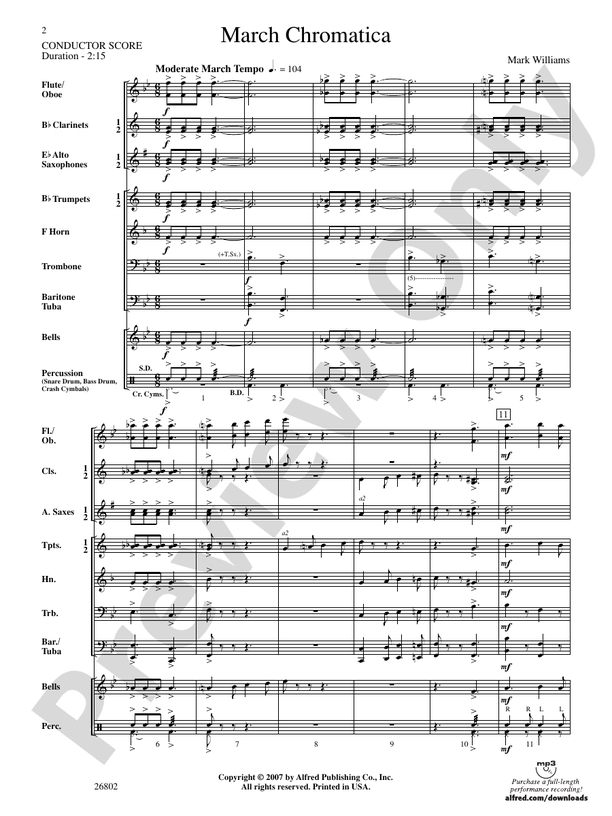 March Chromatica - Concert Band Conductor Score & Parts (Digital Download)