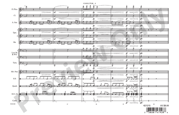 Roar – Marching Band Conductor Score & Parts (Digital Download)
