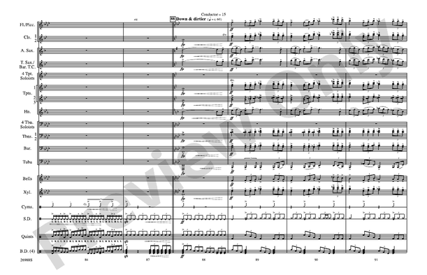 Blues in the Night – Marching Band Conductor Score & Parts (Digital Download)