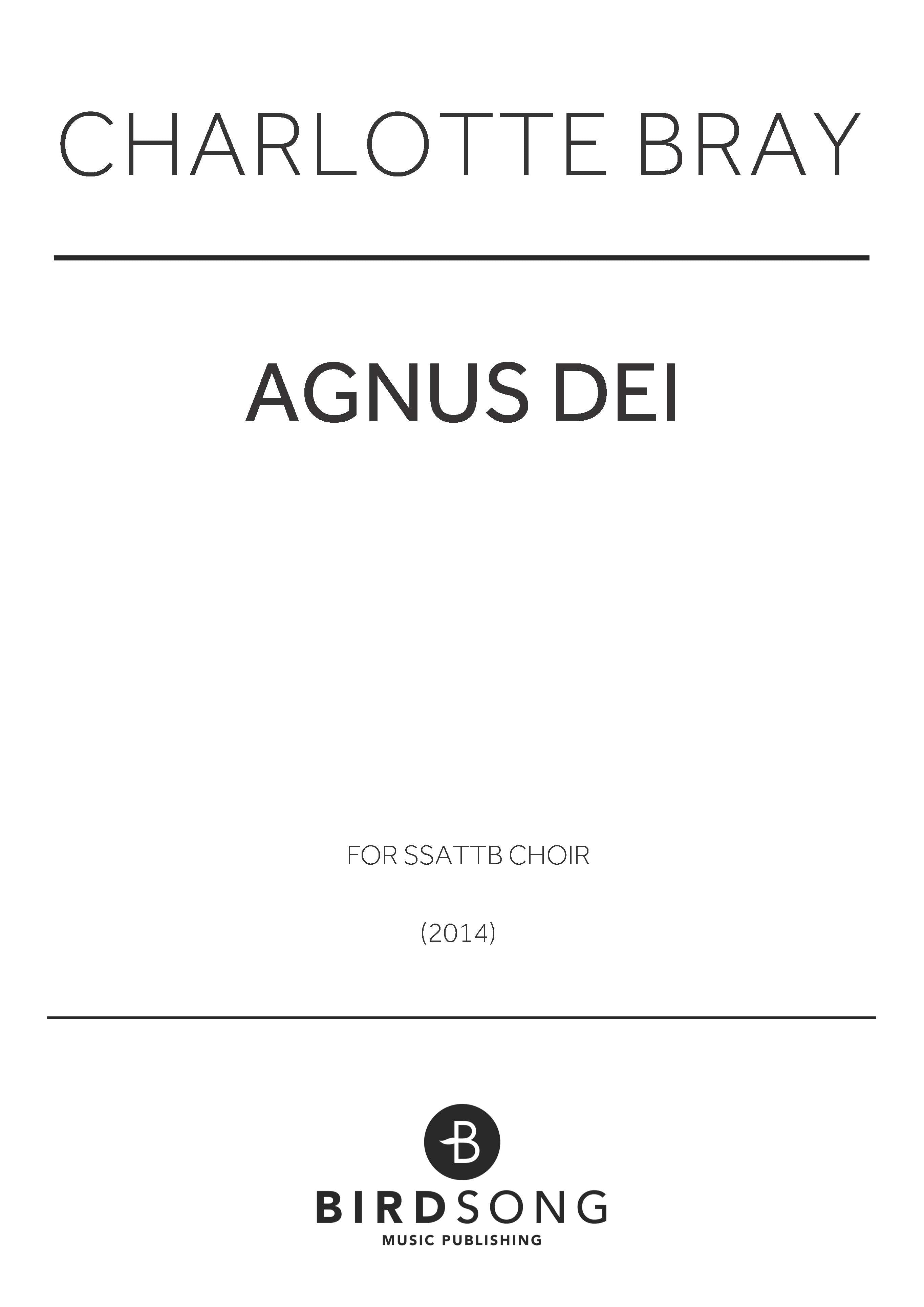 Agnus Dei - SATB Choir (Digital Download)
