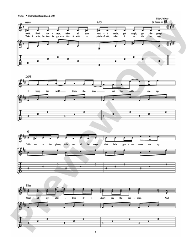 A Wolf at the Door - Guitar TAB (Digital Download)