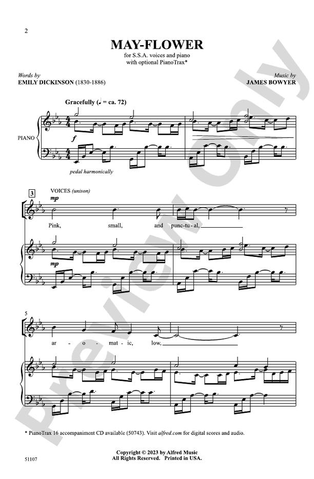 May-Flower - SSA Choral Octavo (Digital Download)