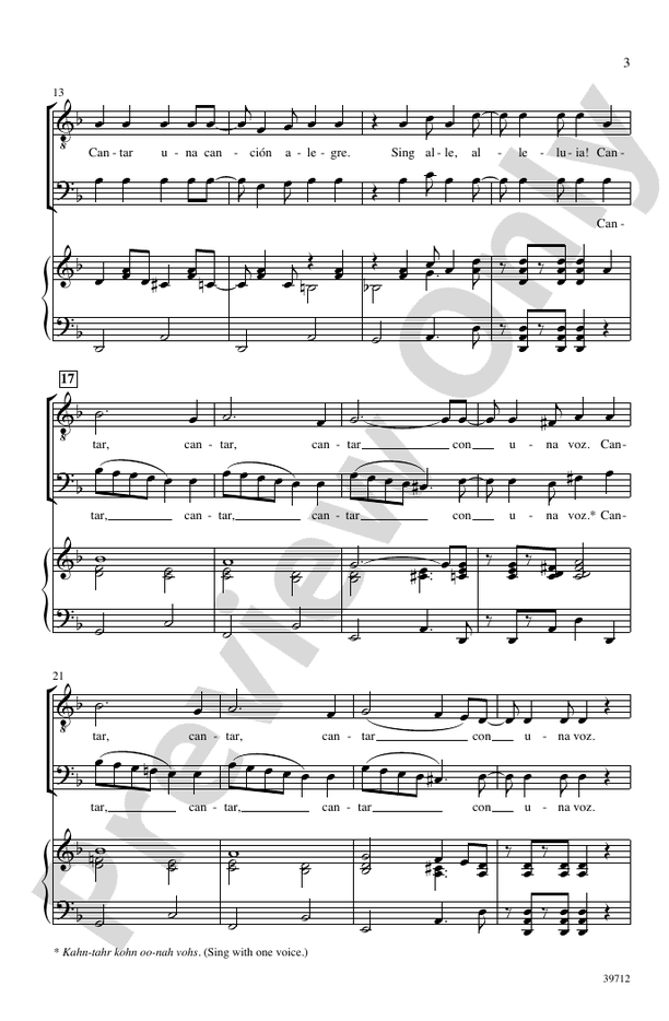 ¡Cantar! (Sing!) - TB Choral Octavo (Digital Download)