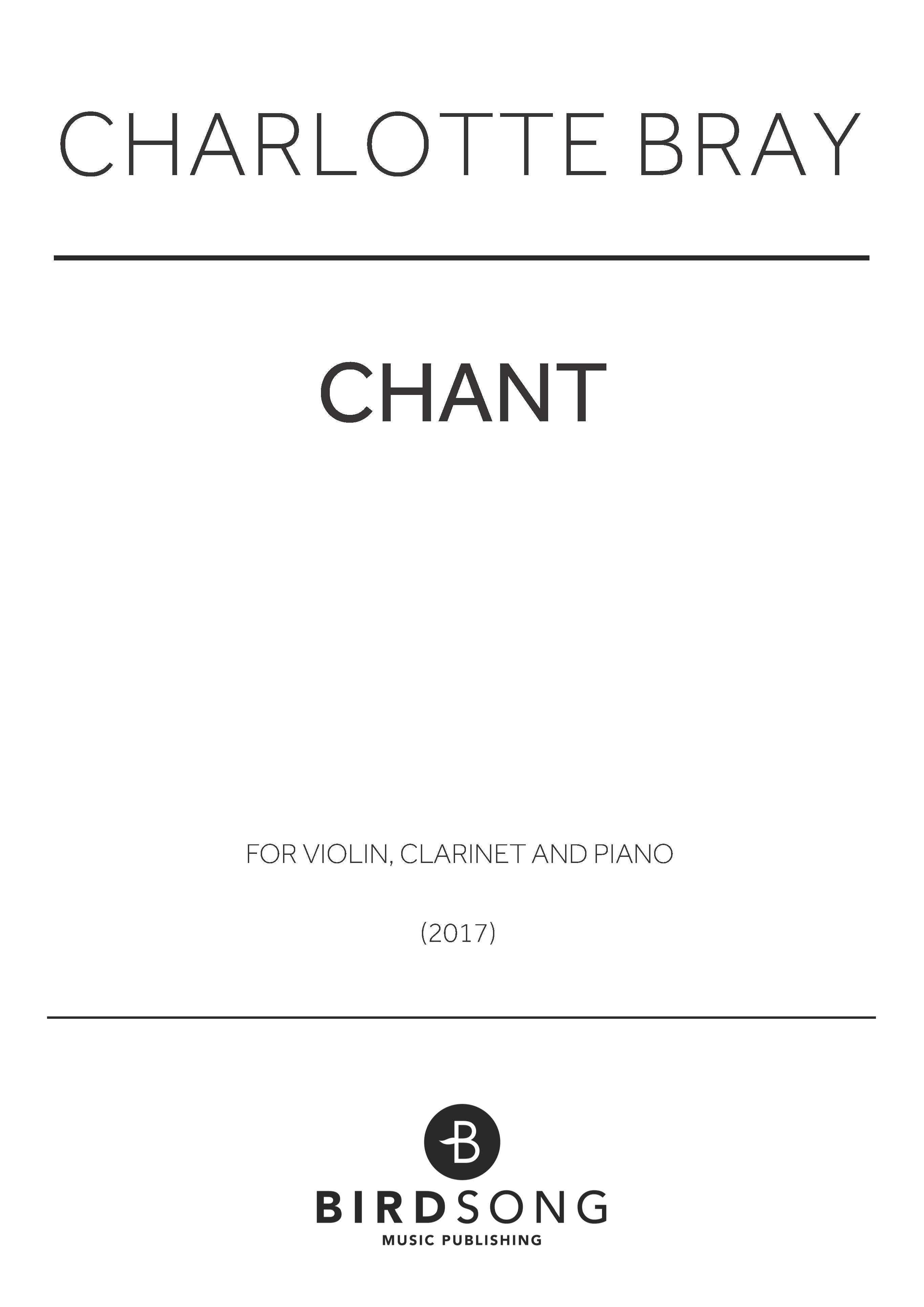 Chant - Piano Trio (Digital Download)