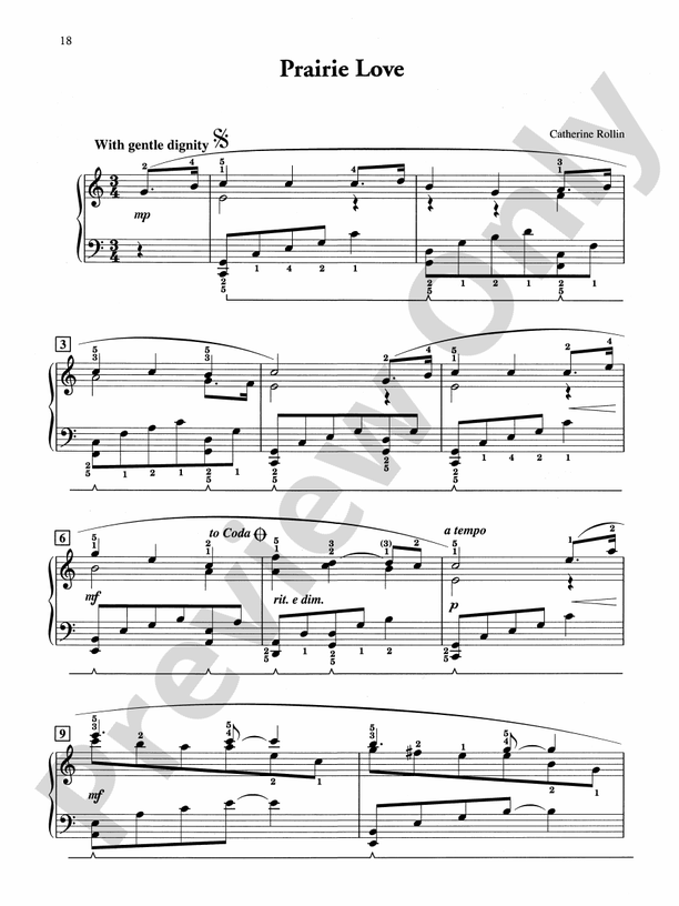 Prairie Love - Piano (Digital Download)