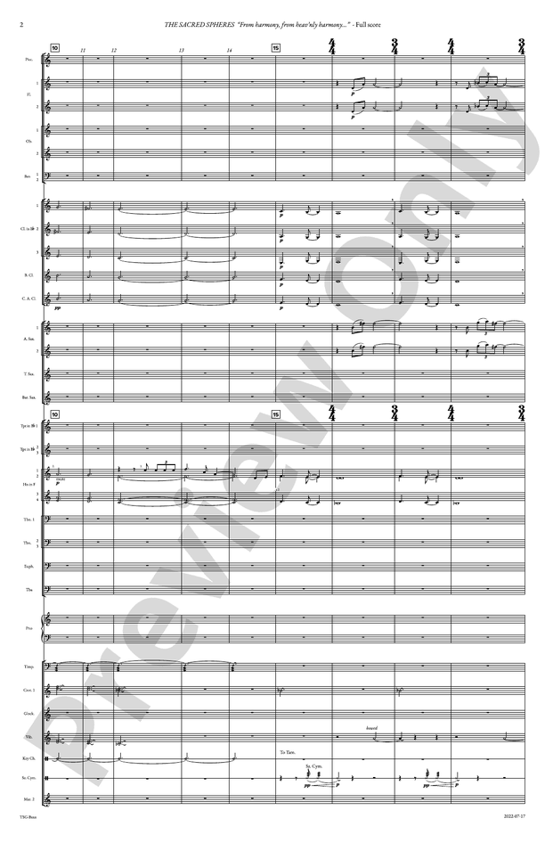 The Sacred Spheres - Concert Band Conductor Score & Parts (Digital Download)
