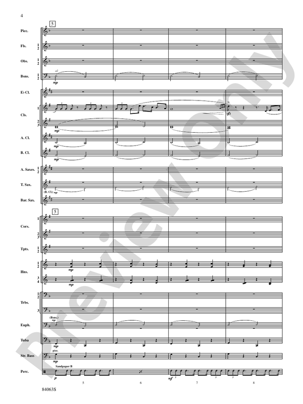 Sandpaper Ballet - Concert Band Conductor Score & Parts (Digital Download)