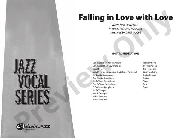 Falling in Love with Love - Jazz Ensemble Conductor Score & Parts(Digital Download)
