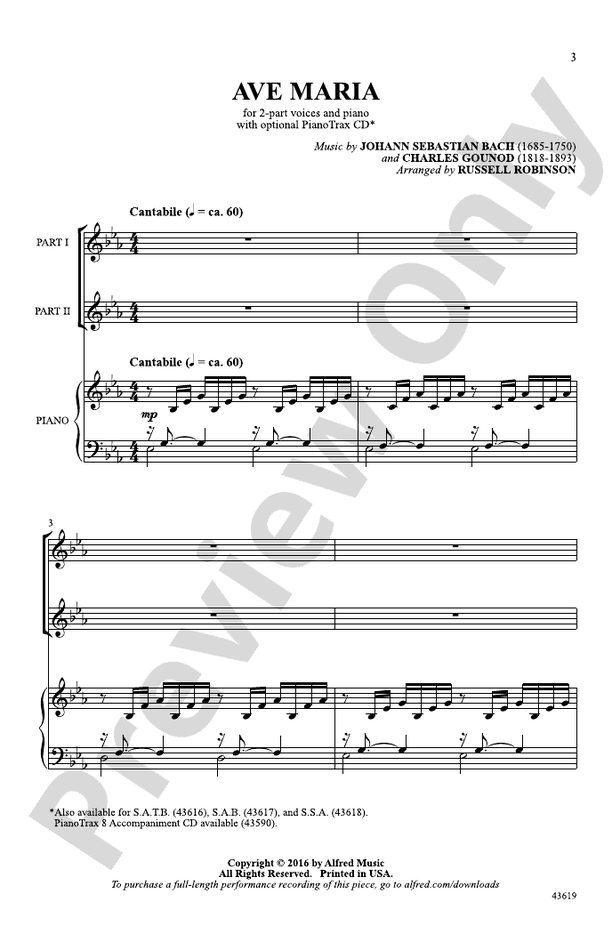 Ave Maria – 2-Part Choral Octavo (Digital Download)