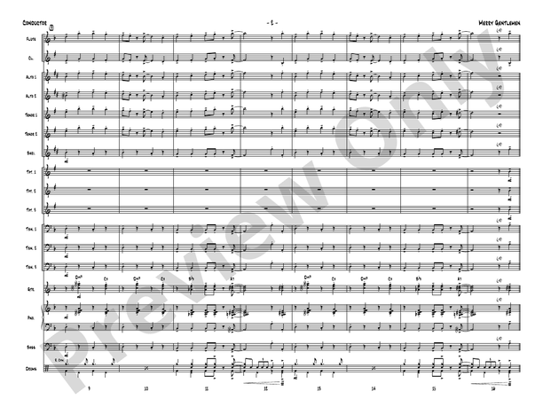 Merry Gentlemen – Jazz Ensemble Conductor Score & Parts (Digital Download)