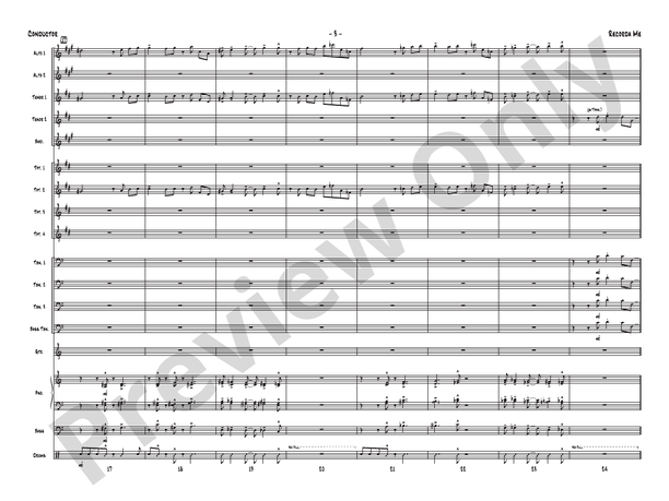 Recorda me (Grade 3.5) - Jazz Ensemble Conductor Score & Parts (Digital Download)