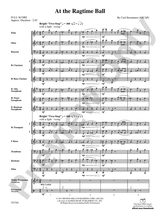 At the Ragtime Ball - Concert Band Conductor Score & Parts (Digital Download)