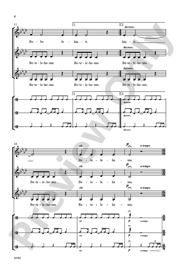 Betelehemu – SSA Choral Octavo (Digital Download)