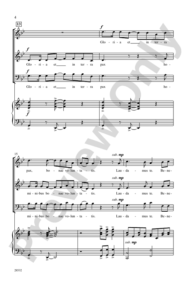Gloria in Excelsis Deo – 3-Part Mixed Choral Octavo (Digital Download)