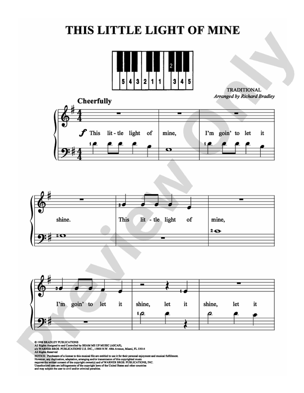 This Little Light of Mine - Arr. Richard Bradley - Easy Piano (Digital Download)