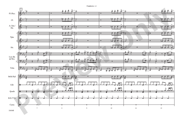 Disco Inferno – Marching Band Conductor Score & Parts (Digital Download)
