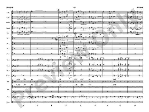 Invitation (Grade 4) - Jazz Ensemble Conductor Score & Parts(Digital Download)