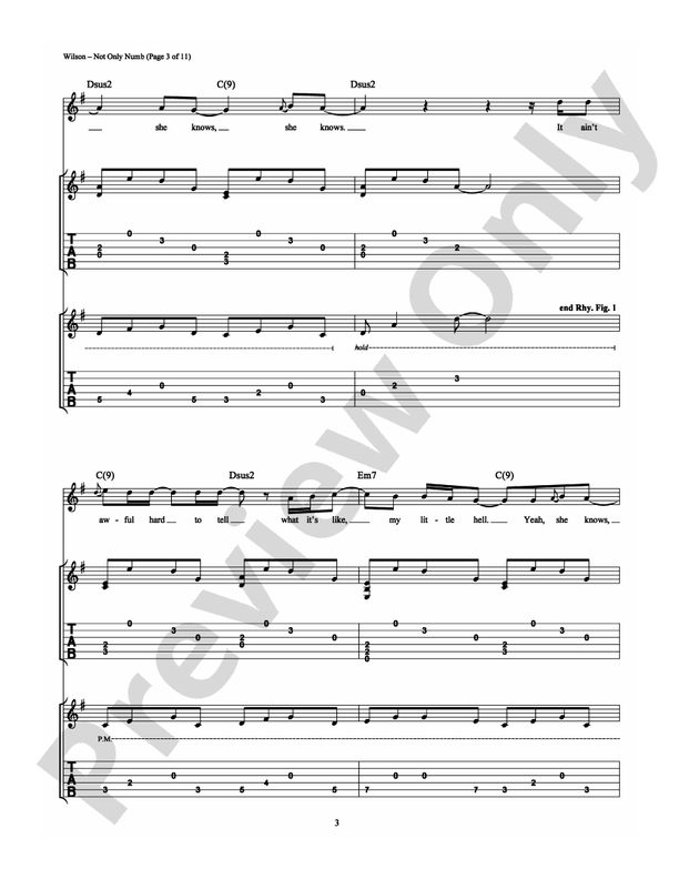 Not Only Numb - Guitar TAB (Digital Download)