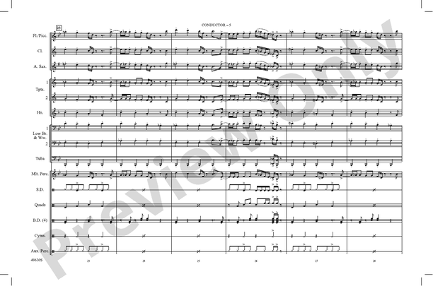 Butter – Marching Band Conductor Score & Parts (Digital Download)