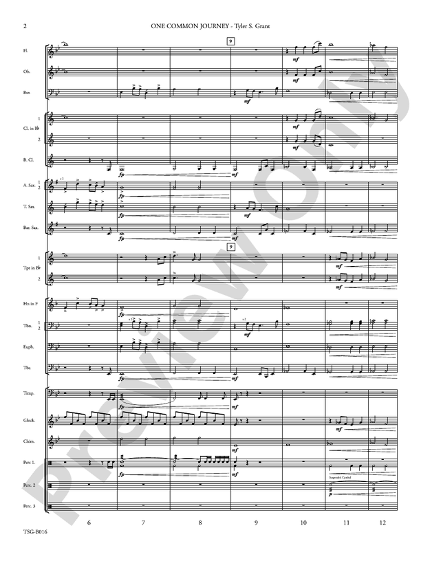 One Common Journey - Concert Band Conductor Score & Parts (Digital Download)