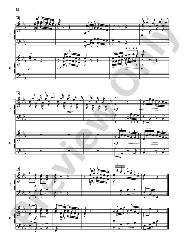 Essential Two-Piano Repertoire - 20 Late Intermediate to Early Advanced Selections in Their Original Form - 2 Pianos, 4 Hands (Digital Download)