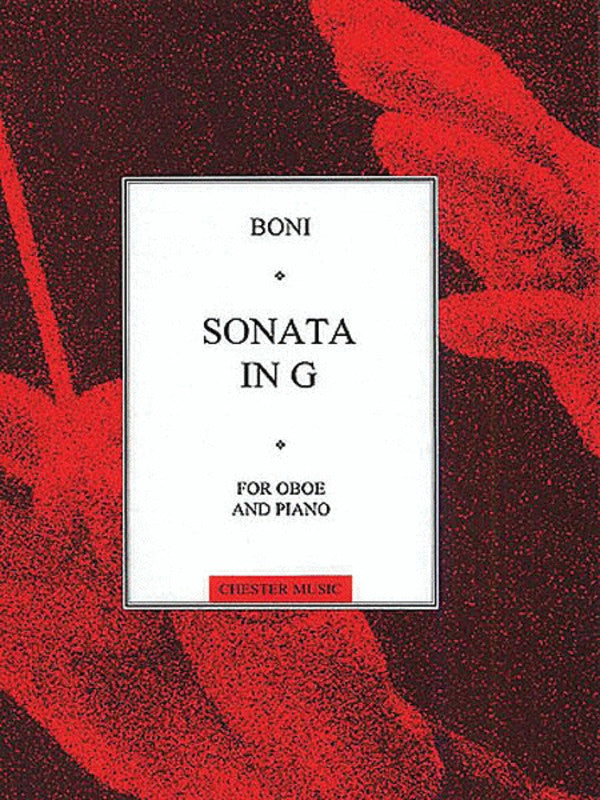 Boni - Sonata in G - Oboe/Piano Accompaniment Chester CH00441