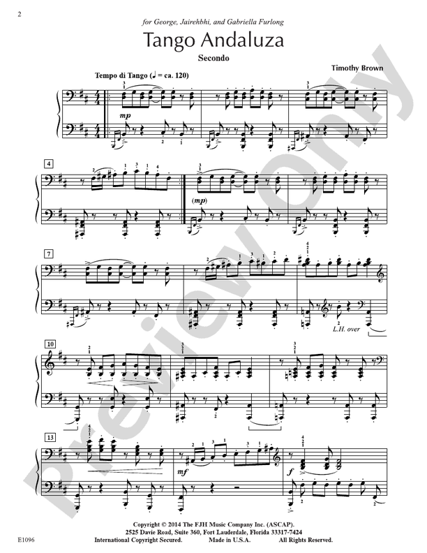 Tango Andaluza - Piano (Digital Download)