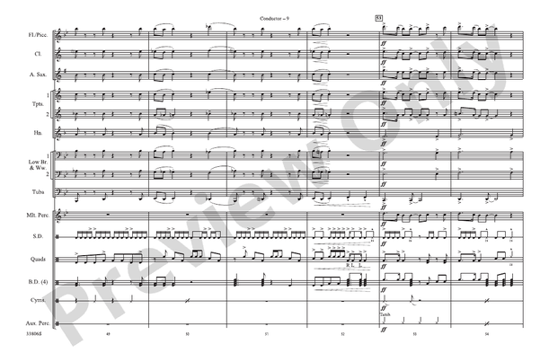 Hip to Be Square – Marching Band Conductor Score & Parts (Digital Download)