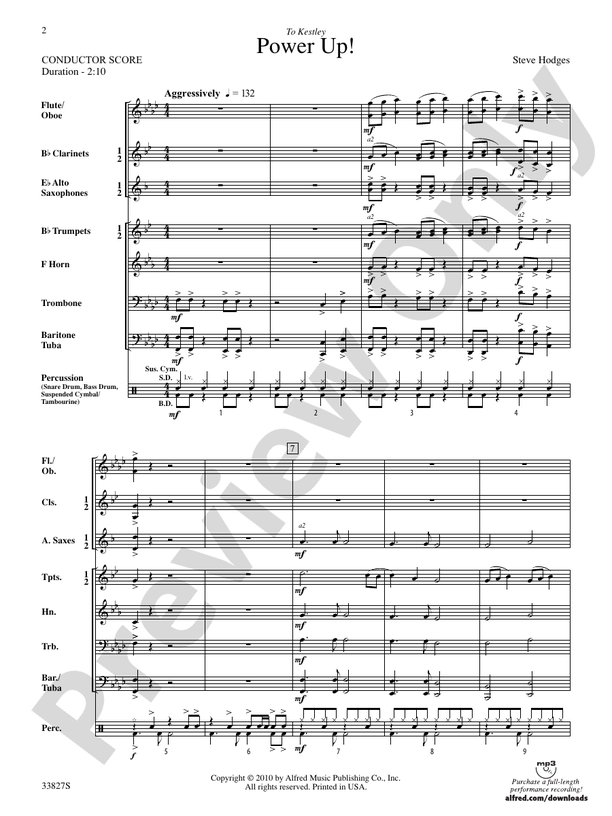 Power Up! - Concert Band Conductor Score & Parts (Digital Download)