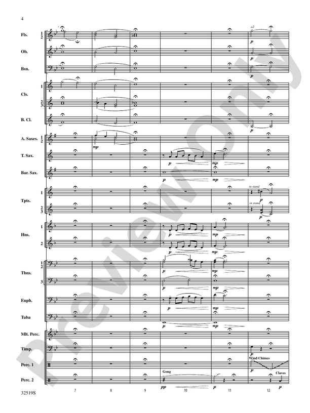 Silent Stands the Elm - Concert Band Conductor Score & Parts (Digital Download)