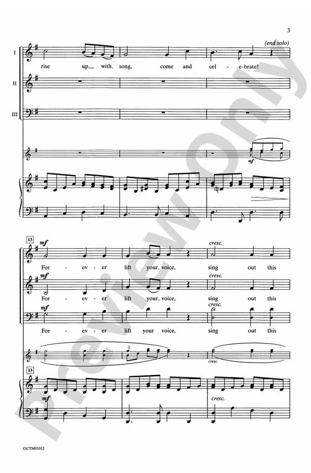Forever Lift Your Voice – 3-Part Mixed Choral Octavo (Digital Download)