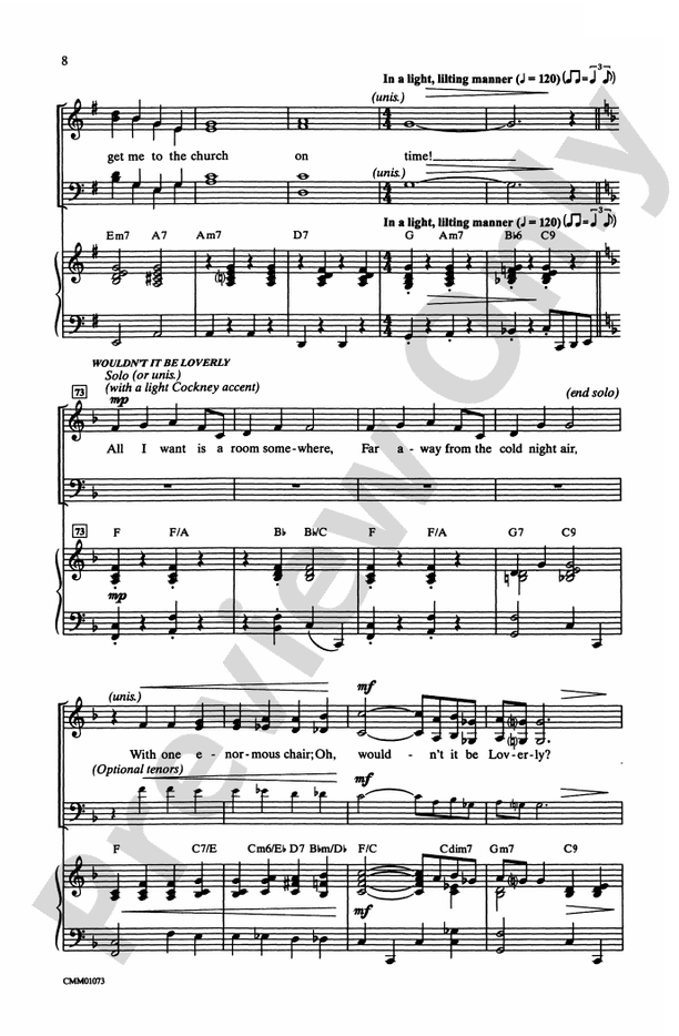 My Fair Lady (Choral Selections) – SATB Choral Octavo (Digital Download)