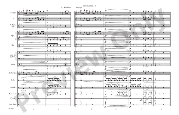 Break My Heart – Marching Band Conductor Score & Parts (Digital Download)