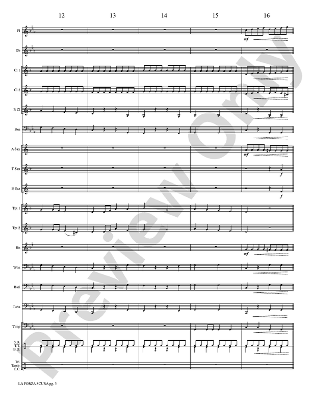 La Forza Scura (The Dark Force) - Concert Band Conductor Score & Parts (Digital Download)