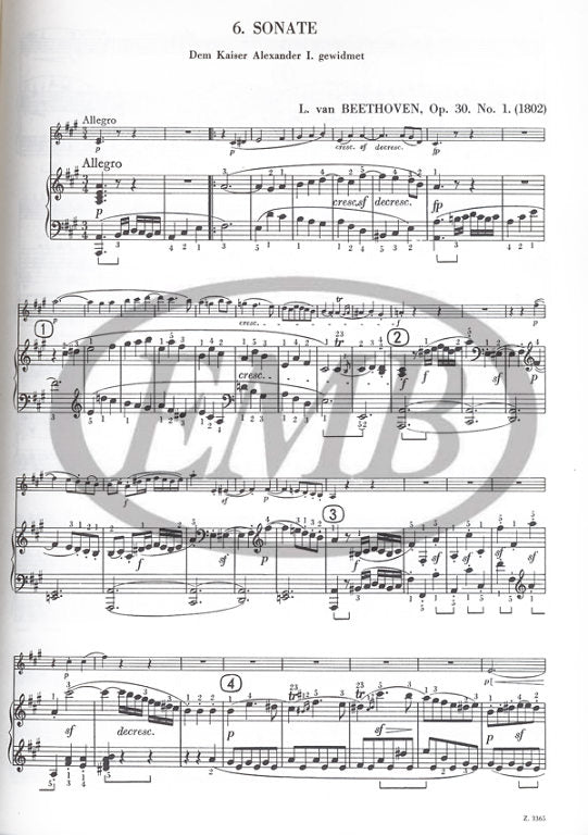Beethoven - Sonatas Volume 2 - Violin/Piano Accompaniment EMB Z3365