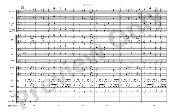 Spitfire – Marching Band Conductor Score & Parts (Digital Download)