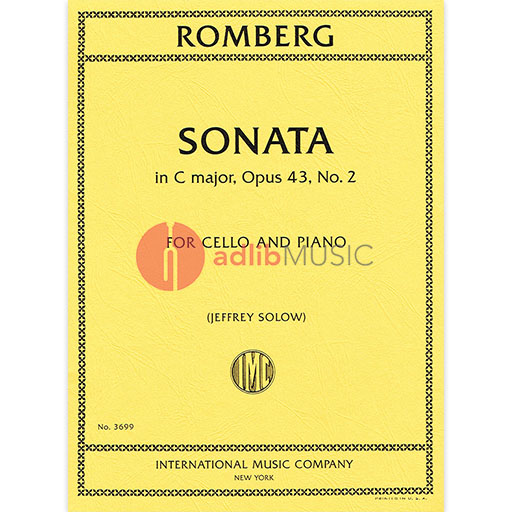 Romberg - Sonata in Cmaj Op43/2 - Cello/Piano Accompaniment IMC IMC3699