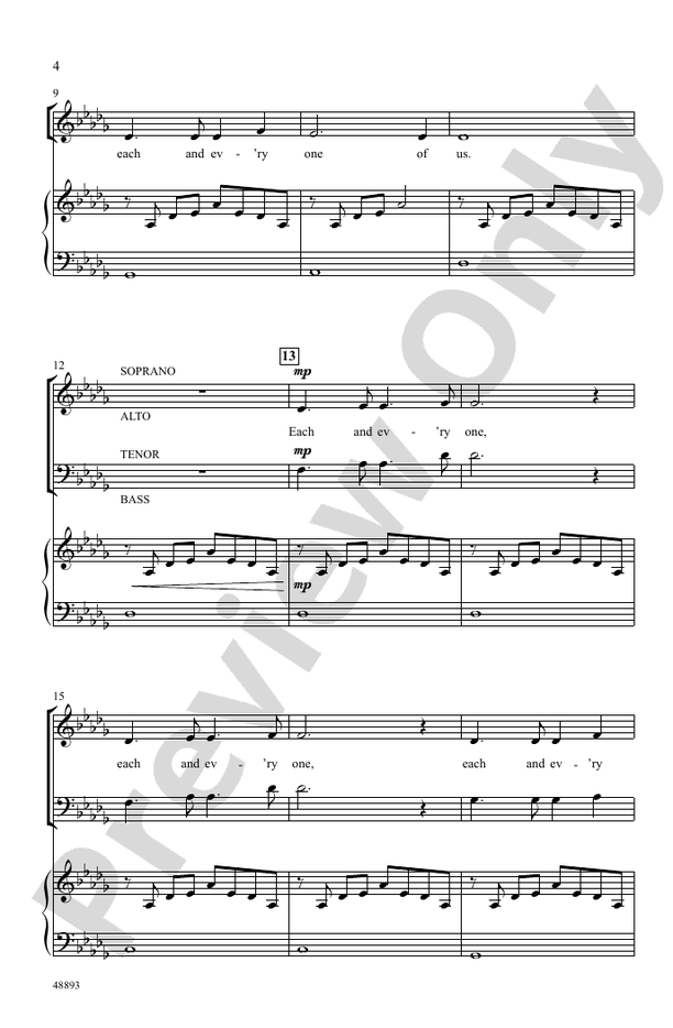 Each and Every One – SATB Choral Octavo (Digital Download)
