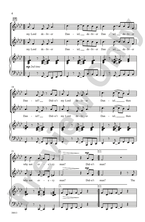 Moses and Daniel – 2-Part / SSA Choral Octavo (Digital Download)
