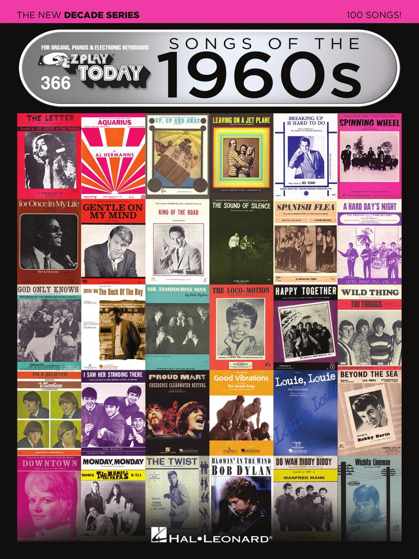 Songs of the 1960s - EZPlay Piano - Hal Leonard 159572