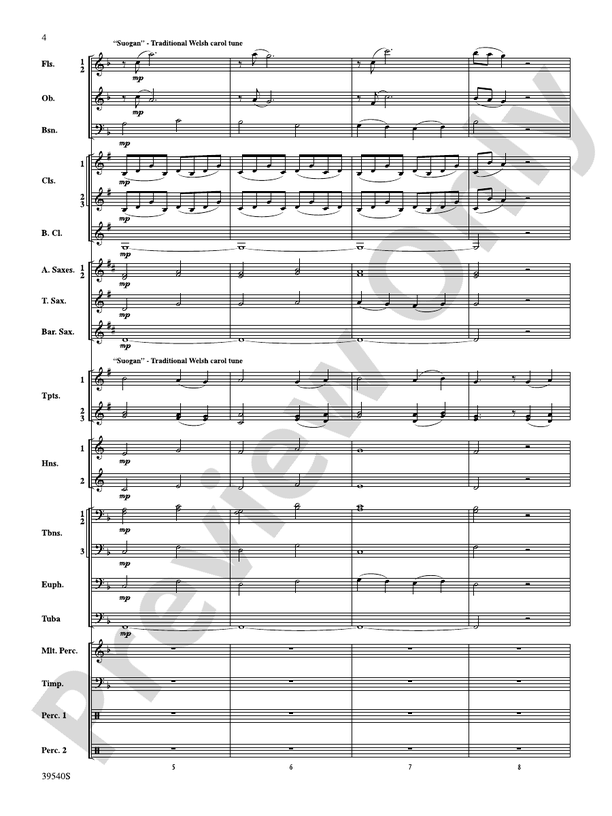 Carols from the British Isles - Concert Band Conductor Score & Parts (Digital Download)
