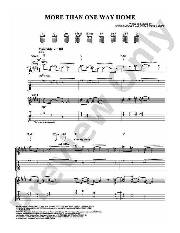More Than One Way Home - Guitar TAB (Digital Download)