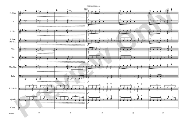 Too Close – Marching Band Conductor Score & Parts (Digital Download)