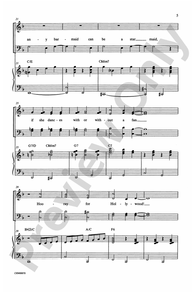 Hooray for Hollywood – SATB Choral Octavo (Digital Download)