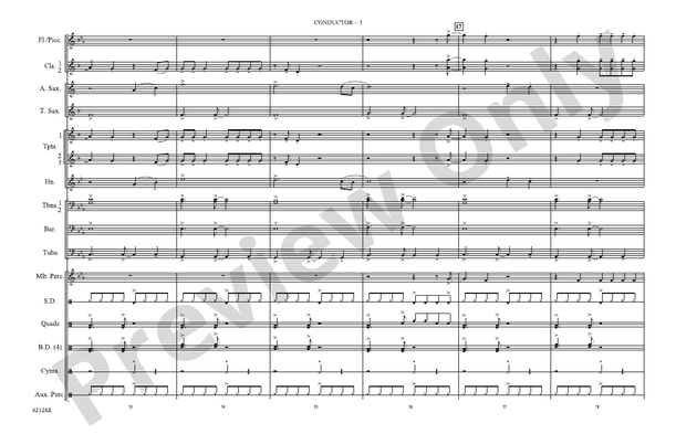 Burn – Marching Band Conductor Score & Parts (Digital Download)