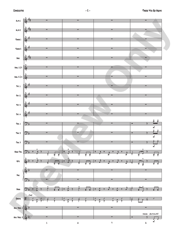 There You Go Again - Jazz Ensemble Conductor Score & Parts(Digital Download)