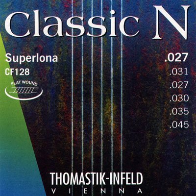 Classical Guitar Strings - Thomastik Classic N Superlona Series Set with Chrome Steel G, CF128