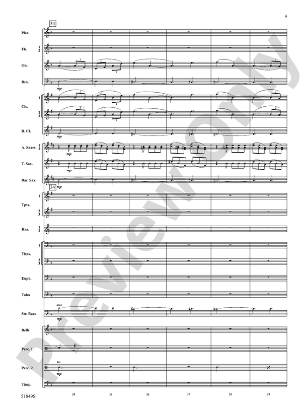 Hope Glowing in the Sky - Concert Band Conductor Score & Parts(Digital Download)
