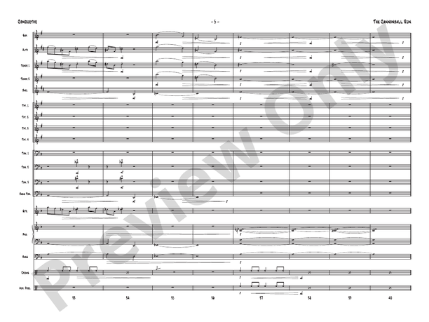 The Cannonball Run - Jazz Ensemble Conductor Score & Parts(Digital Download)